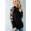 Aztec Sleeve Cowl Neck Sweater