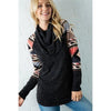 Aztec Sleeve Cowl Neck Sweater