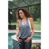 Braided Racer Back Tank Gray