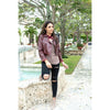 Burgundy Vegan Leather Jacket