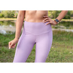 Sweetheart Midi Purple Rib Leggings