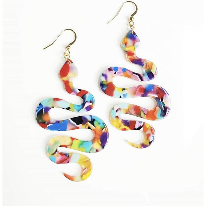 Forbidden Fruit Snake Earrings