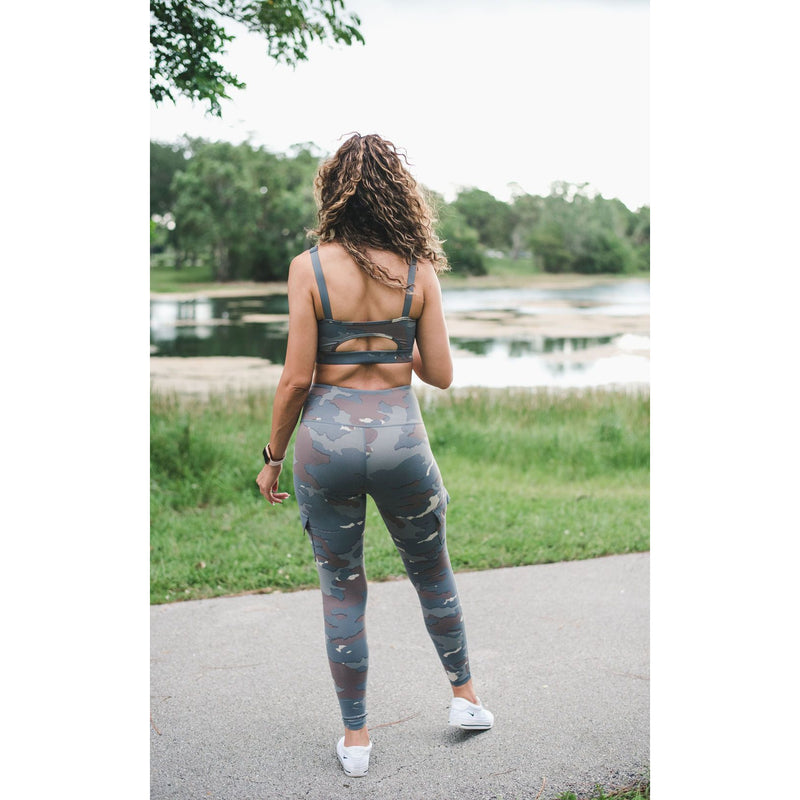 Denise Army Print Sports Bra