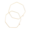 Large Gold Octagon Hoop Earrings