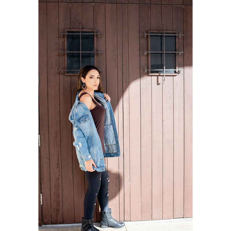 Yvi Distressed Denim Jacket