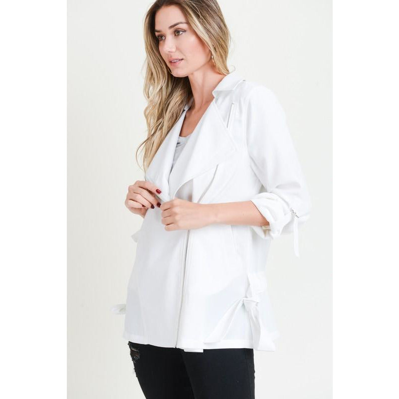 Drape collar jacket